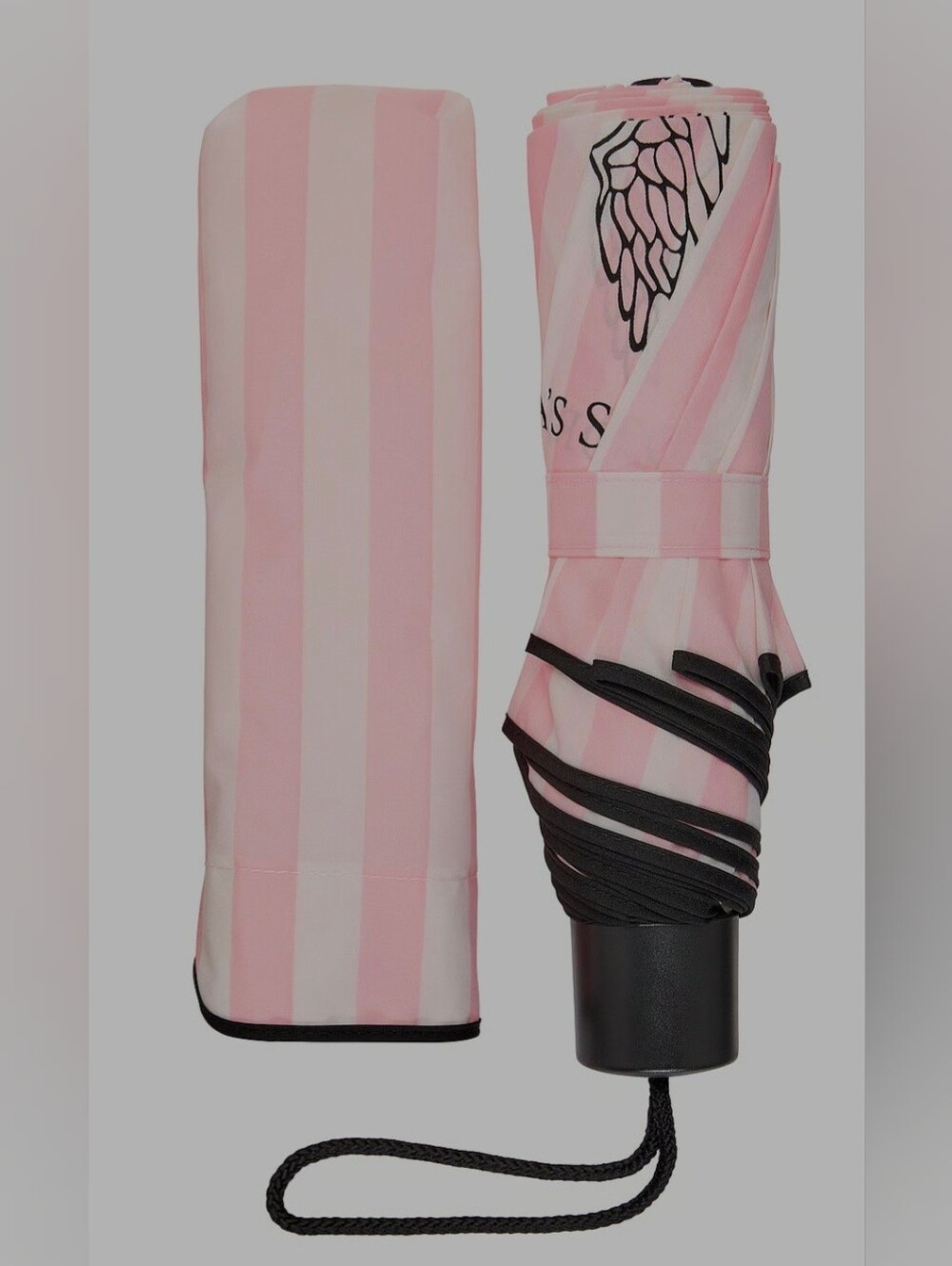 Compact Pink & White Striped UmbrellaVictoria's SecretPackable Umbrella New